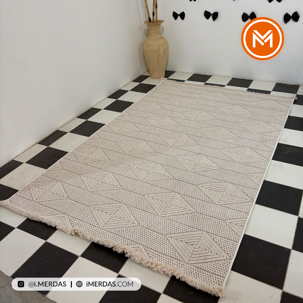 فرش پینترستی کد P09 زمینه کرم